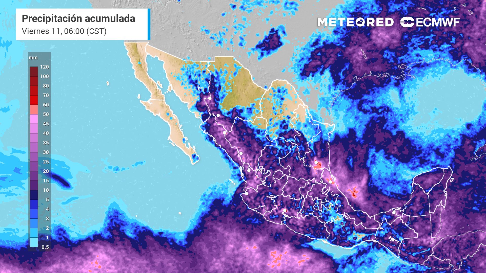 Entre hoy y el jueves 9 de julio 4 estados recibirán lluvias intensas: hasta 100 mm. Noticias en tiempo real
