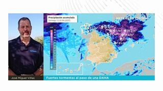 Fuertes tormentas al paso de una DANA