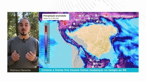 Ciclone e frente fria trazem fortes mudanças no tempo ao RS