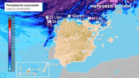 Lluvias y tormentas localmente fuertes en el norte de España