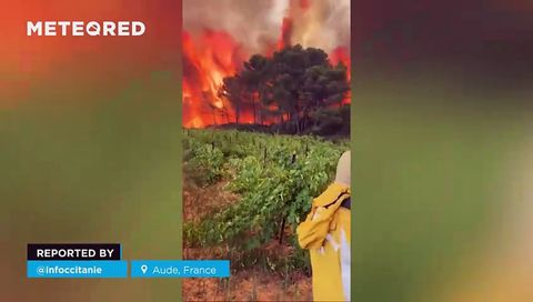 ¡Un megaincendio provoca el caos en el departamento de Aude, Francia! Ya han ardido más de 15.000 hectáreas