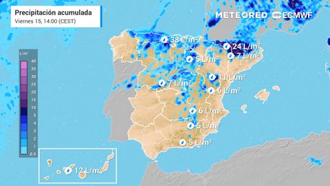 Inminentes tormentas con fenómenos adversos en España