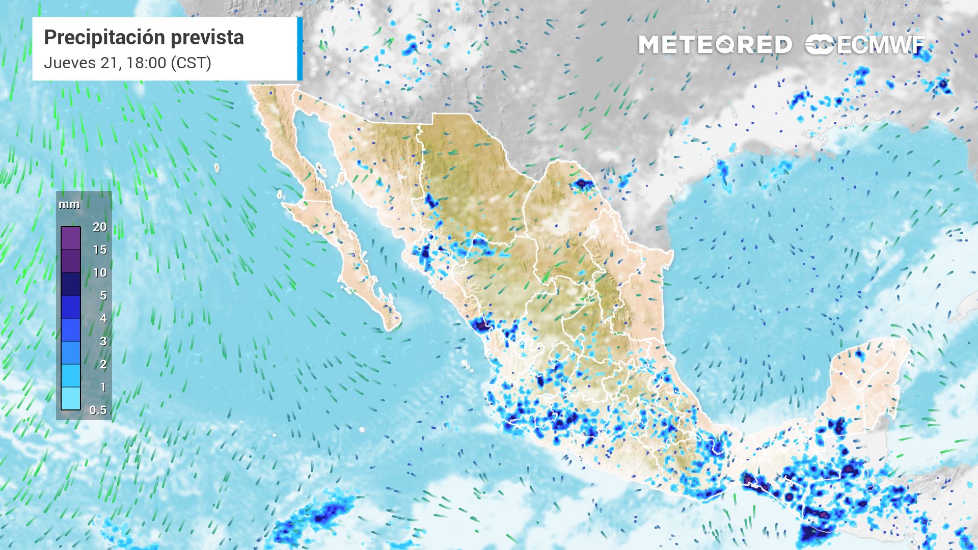 Mañana miércoles, 12 estados de México, recibirán lluvias de muy fuertes a intensas: hasta 100 mm. Noticias en tiempo real