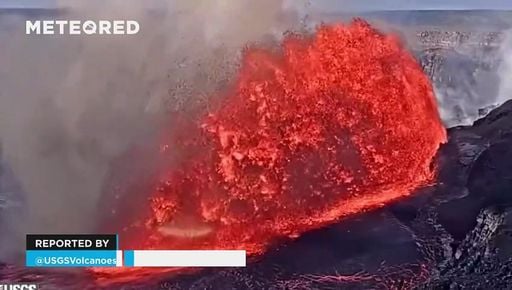 El volcán Kilauea (Hawaii, USA) expulsa grandes e impresionantes fuentes de lava. Algunas han superado los 100 metros de altura
