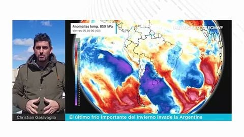 El último frío importante del invierno invade la Argentina