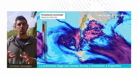 La primavera llega con fuertes lluvias y tormentas a Argentina