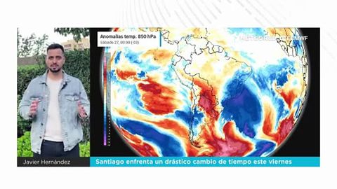 Santiago enfrenta un drástico cambio de tiempo este viernes