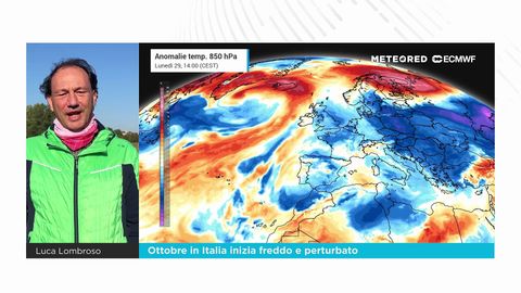 Blocco scandinavo e ciclone sul Mar Jonio, ottobre in Italia inizia freddo e perturbato