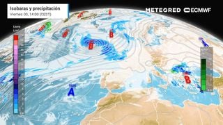 Ciclogénesis explosiva este viernes en las islas británicas