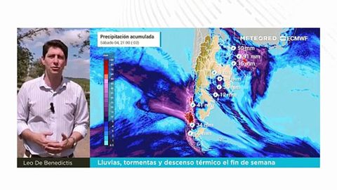  Lluvias, tormentas y descenso térmico el fin de semana
