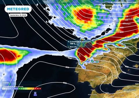Aviso amarelo de chuva e vento em 9 distritos de Portugal