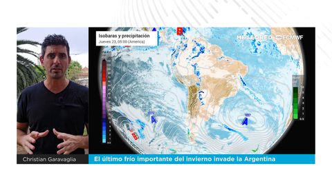 Fuertes tormentas y luego mucho frío para octubre en Argentina