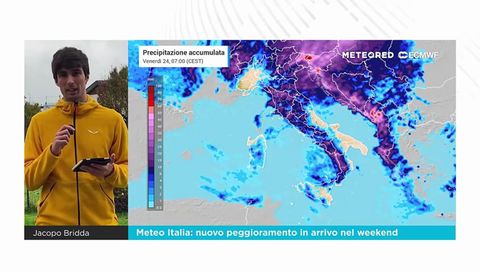 Meteo Italia: piogge torrenziali e neve abbondante sulle Alpi, weekend con nuovo peggioramento.