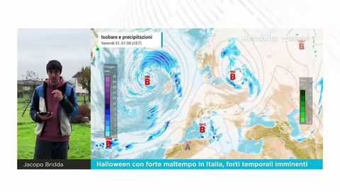 Halloween con forte maltempo in Italia, forti temporali imminenti