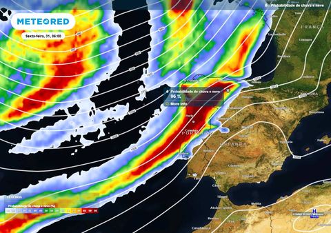 Esta sexta-feira haverá chuva forte no Norte e Centro