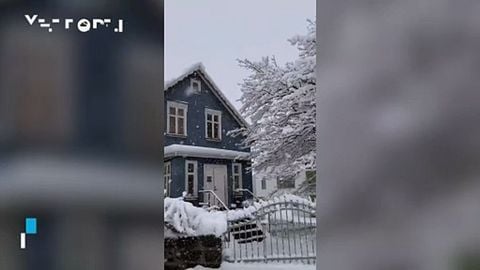 La ciudad de Reykjavik (Islandia) recibe una nevada de récord para octubre