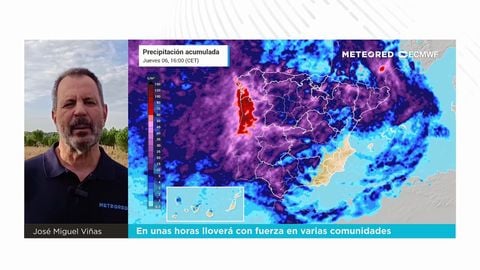 En unas horas lloverá con fuerza en varias comunidades