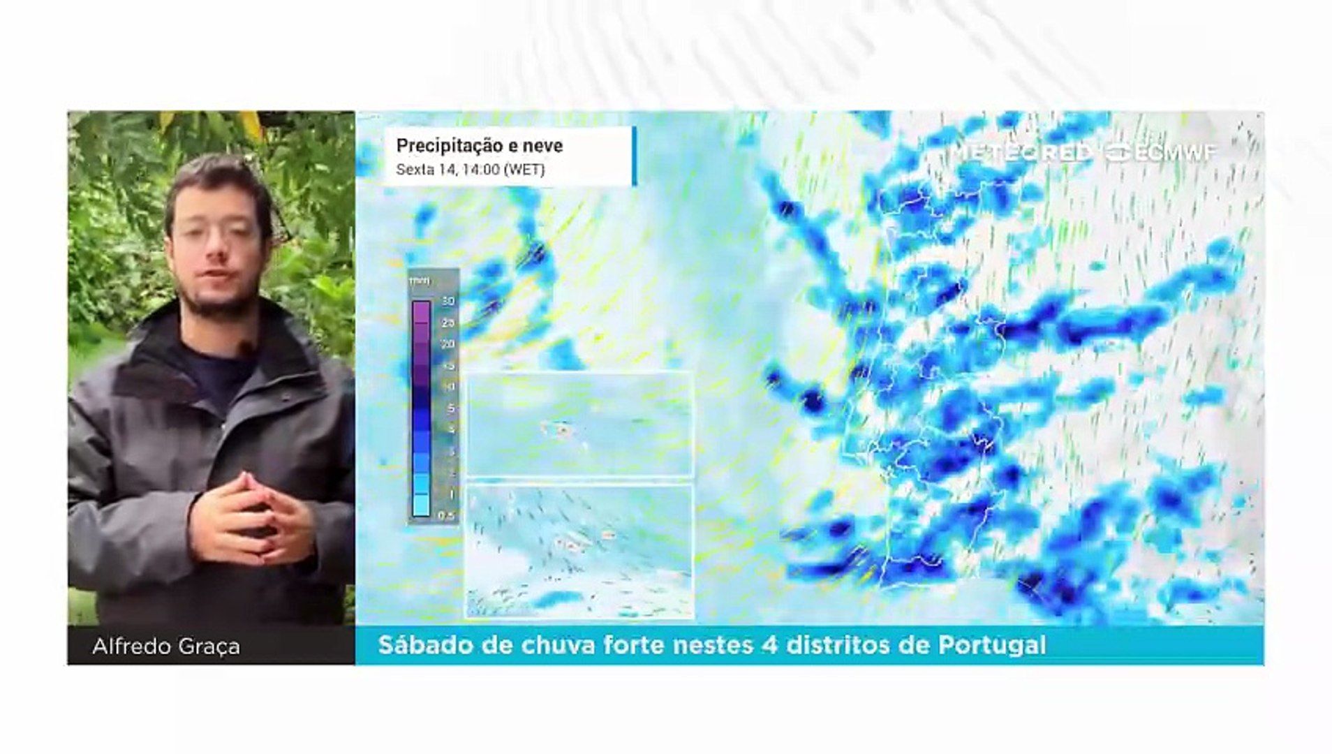Sábado de chuva forte nestes 4 distritos de Portugal