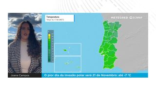 O pior dia da invasão polar será 21 de Novembro: até -7 ºC