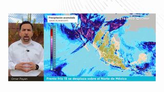 Frente frío 15 se desplaza sobre el Norte de México
