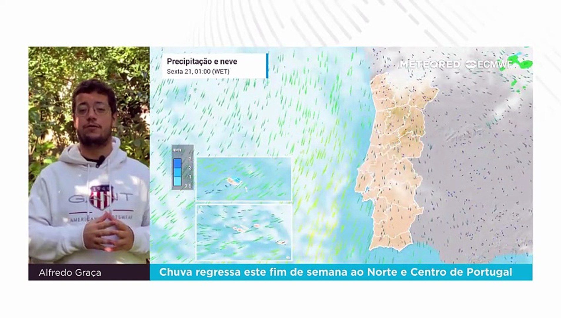 Chuva regressa este fim de semana ao Norte e Centro de Portugal