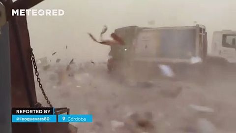 Uma tempestade provoca ventos extremos nos arredores de Córdoba, Argentina