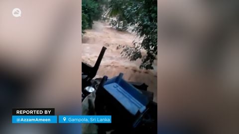 Una gran inundación súbita causa estragos en Gampola, Sri Lanka. El tsunami de agua y lodo arrasó todo a su paso