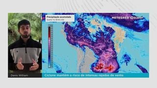 Ciclone mantém o risco de intensas rajadas de vento