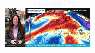 La borrasca Emilia traerá precipitaciones fuertes el fin de semana