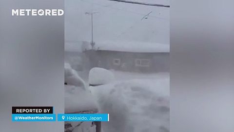 Poderosa tormenta de nieve azota Hokkaido, Japón