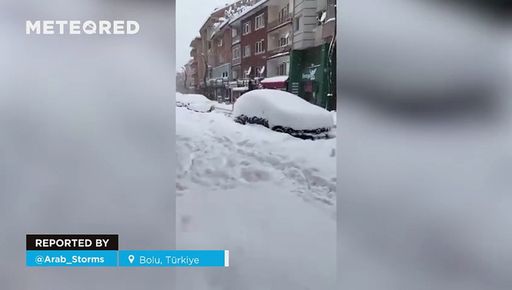 Una gran nevada colapsa la ciudad de Bolu, Turquía
