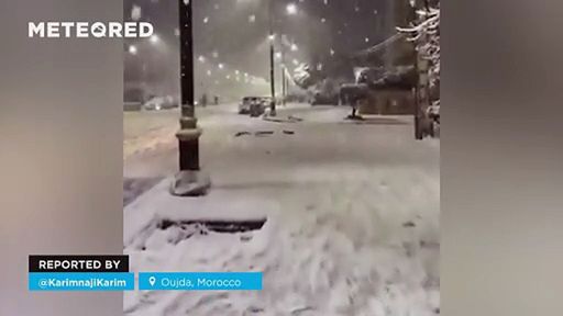 Dopo 14 anni torna la neve a Oujda, in Marocco