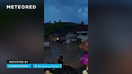Inondazioni catastrofiche nel borgo di Bengkang, Indonesia