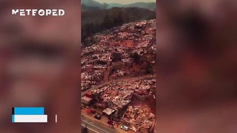 Devastación total en Punta de Parra, Chile