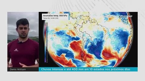 Chuvas intensas e até 400 mm em 10 estados nos próximos dias