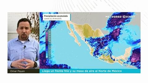 Llega un frente frío y su masa de aire al Norte de México