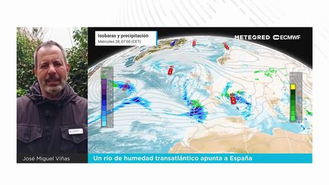 Un río de humedad transatlántico apunta a España