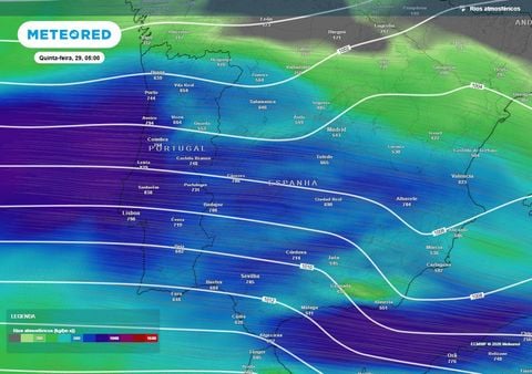 Rio atmosférico reforça chuva em Portugal nos próximos dias
