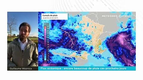 Flux océanique : encore beaucoup de pluie ces prochains jours