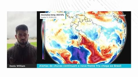 Alertas de chuvas continuam e nova frente fria chega ao Brasil