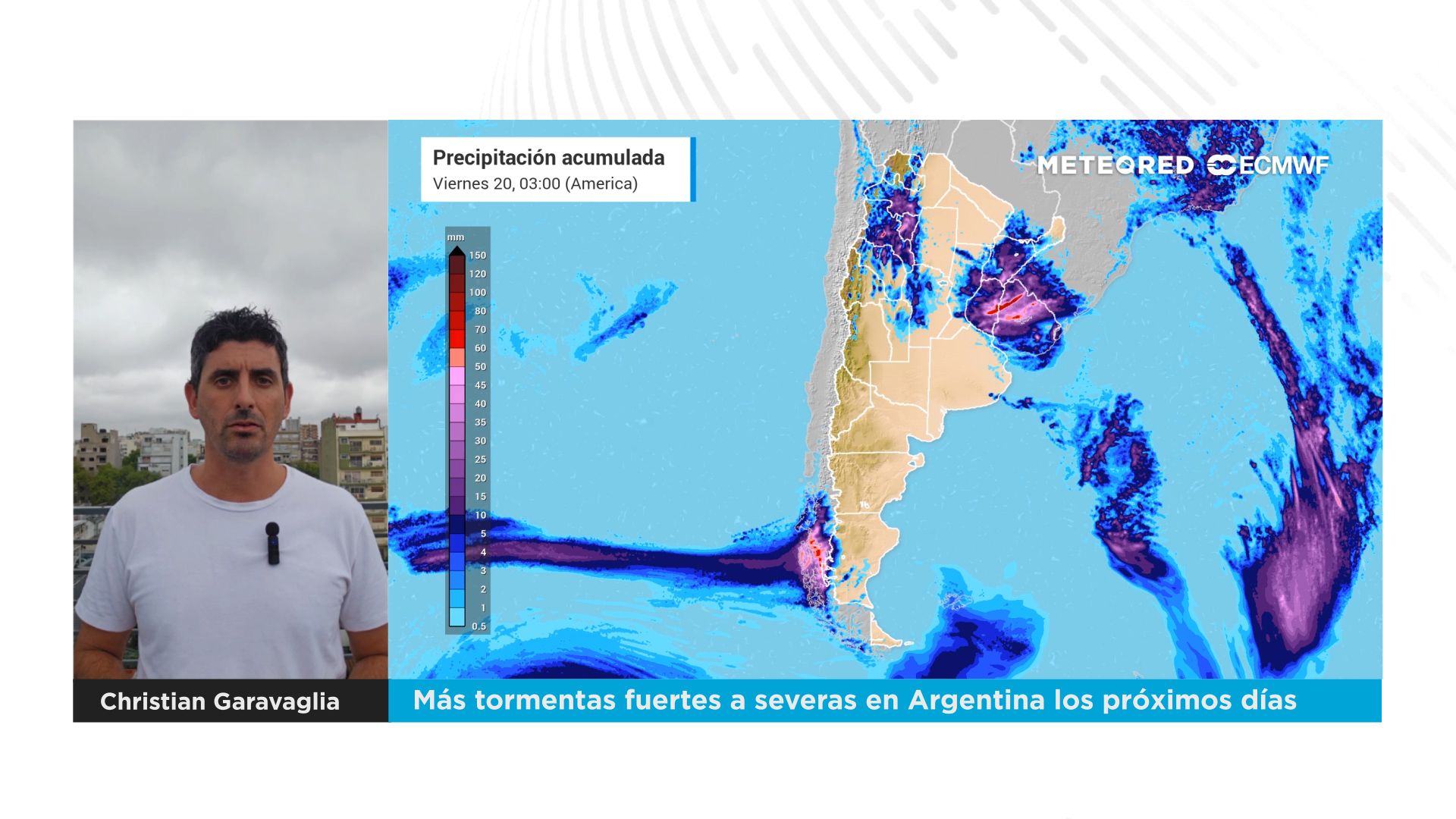 Más tormentas fuertes a severas en Argentina los próximos días