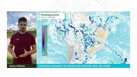 Mudança aumenta as chuvas nos últimos dias do verão