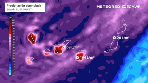 Inminente temporal de lluvia y nieve en Canarias por la llegada de Therese