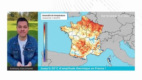 Jusqu'à 20°C d'amplitude thermique en France !