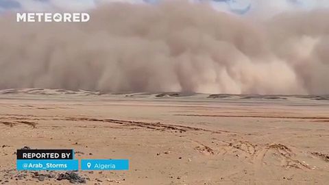 Una gran tormenta de arena de más de 1300 km barre el noroeste de África