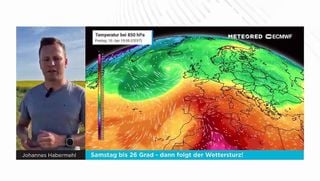 Samstag bis 26 Grad - dann folgt der Wettersturz!