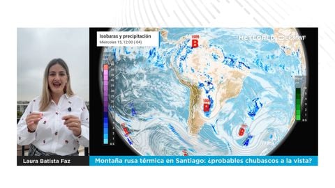 Montaña rusa térmica en Santiago: ¿probables chubascos a la vista?