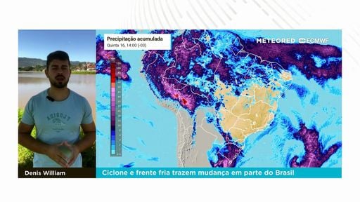 Ciclone e frente fria trazem mudança em parte do Brasil