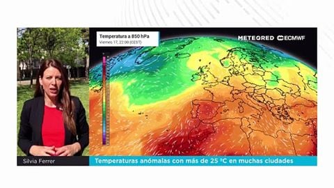 Este fin de semana tendrá temperaturas anómalas con muchas ciudades por encima de los 25 ºC