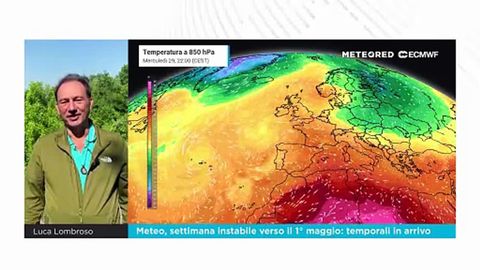 Meteo, settimana instabile verso il 1° maggio: temporali in arrivo